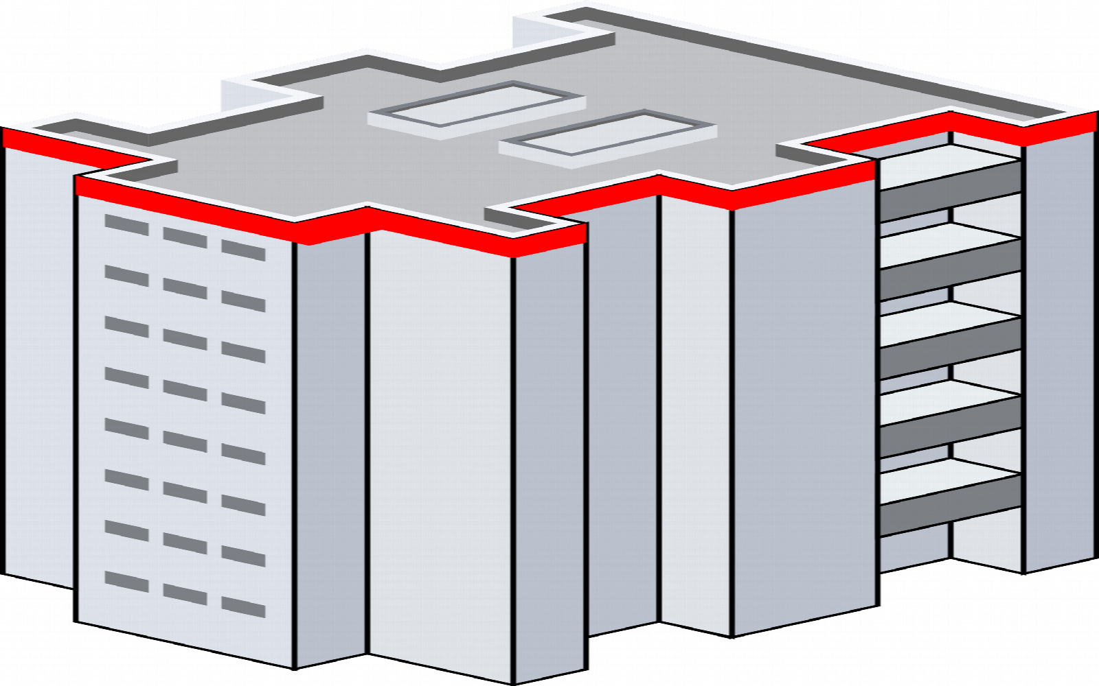 Pohled na dům – Dům A